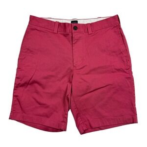 J.Crew Men's Flex Chino Shorts Pink Cotton Spandex Blend Size 30 9" Inseam